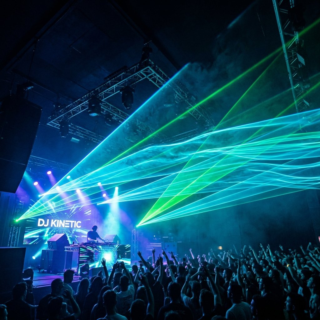High-Power RGB Atmospheric Stage Lasers