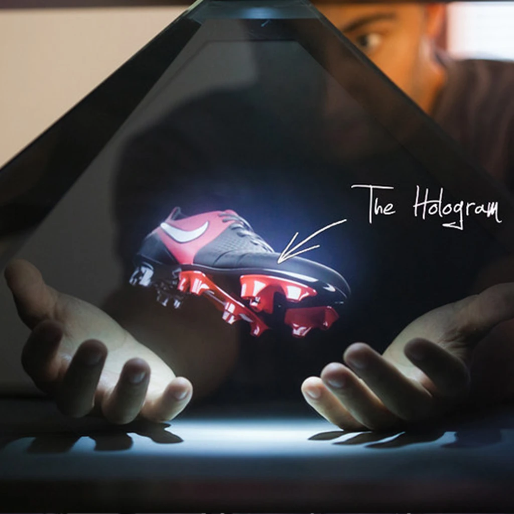 3D Pyramid Hologram Showcase