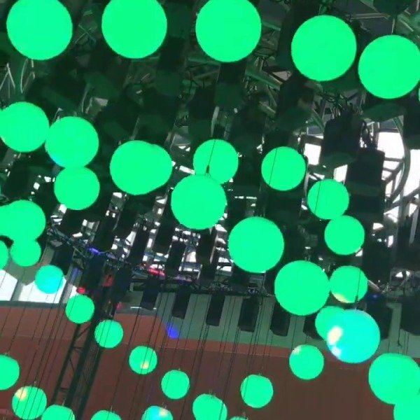 Kinetic Light Balls Installation